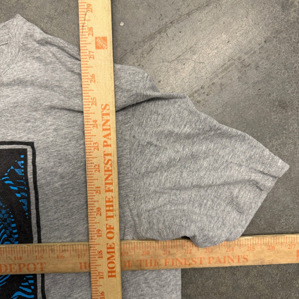 Volcom Mens Graphic T-Shirt XL Heather Gray Blue Boxed Stone Logo Short Sleeve - Picture 4 of 5